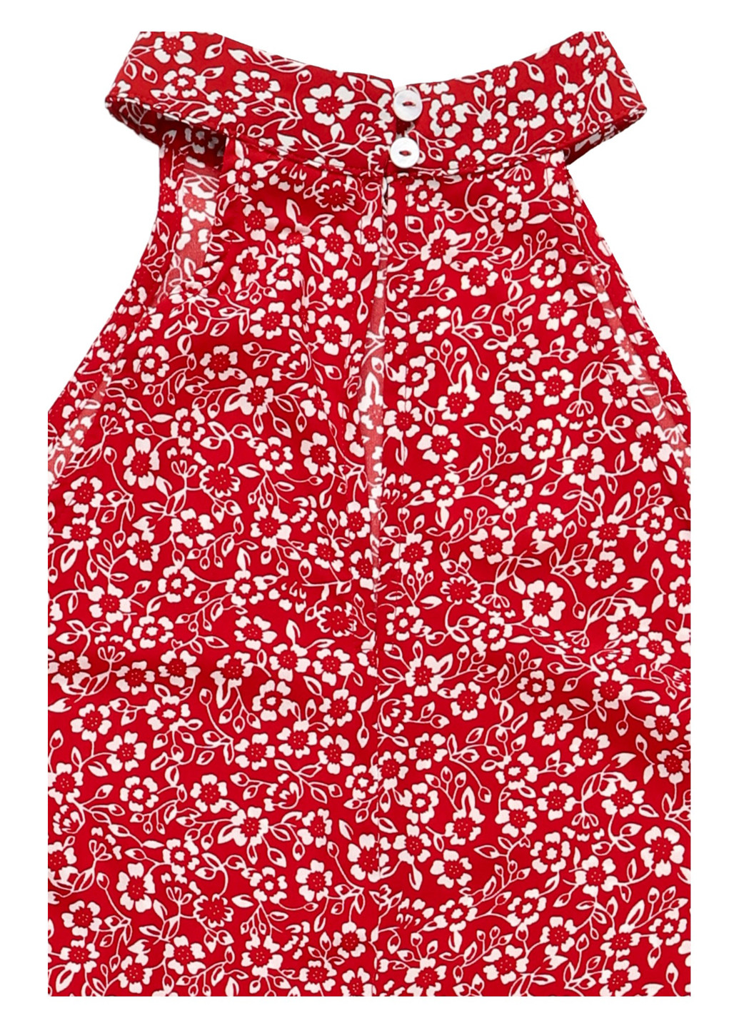 Красное кэжуал платье Vila с цветочным принтом