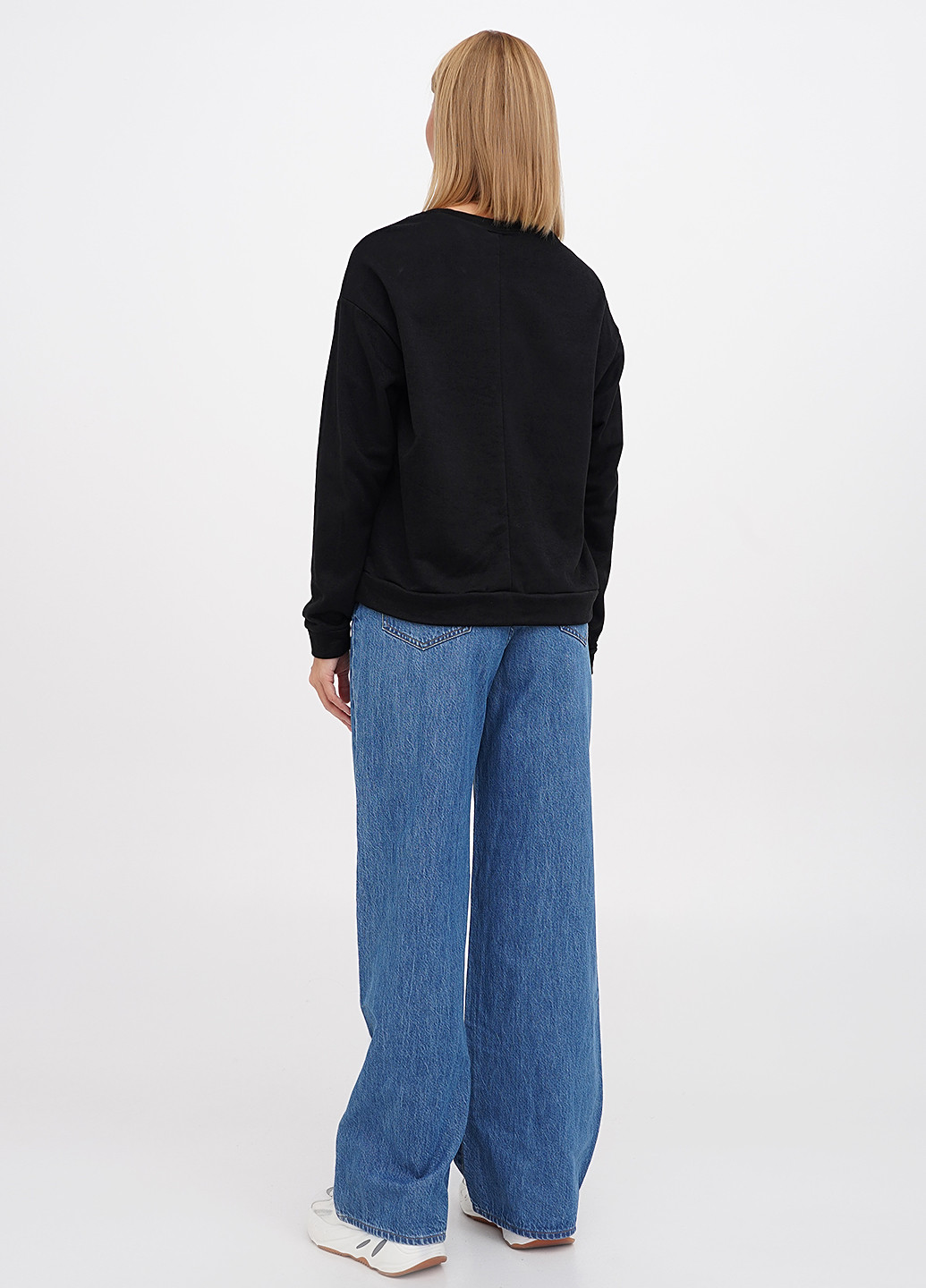 Чорний світшот Francesca's однотонний без декору (308588612)