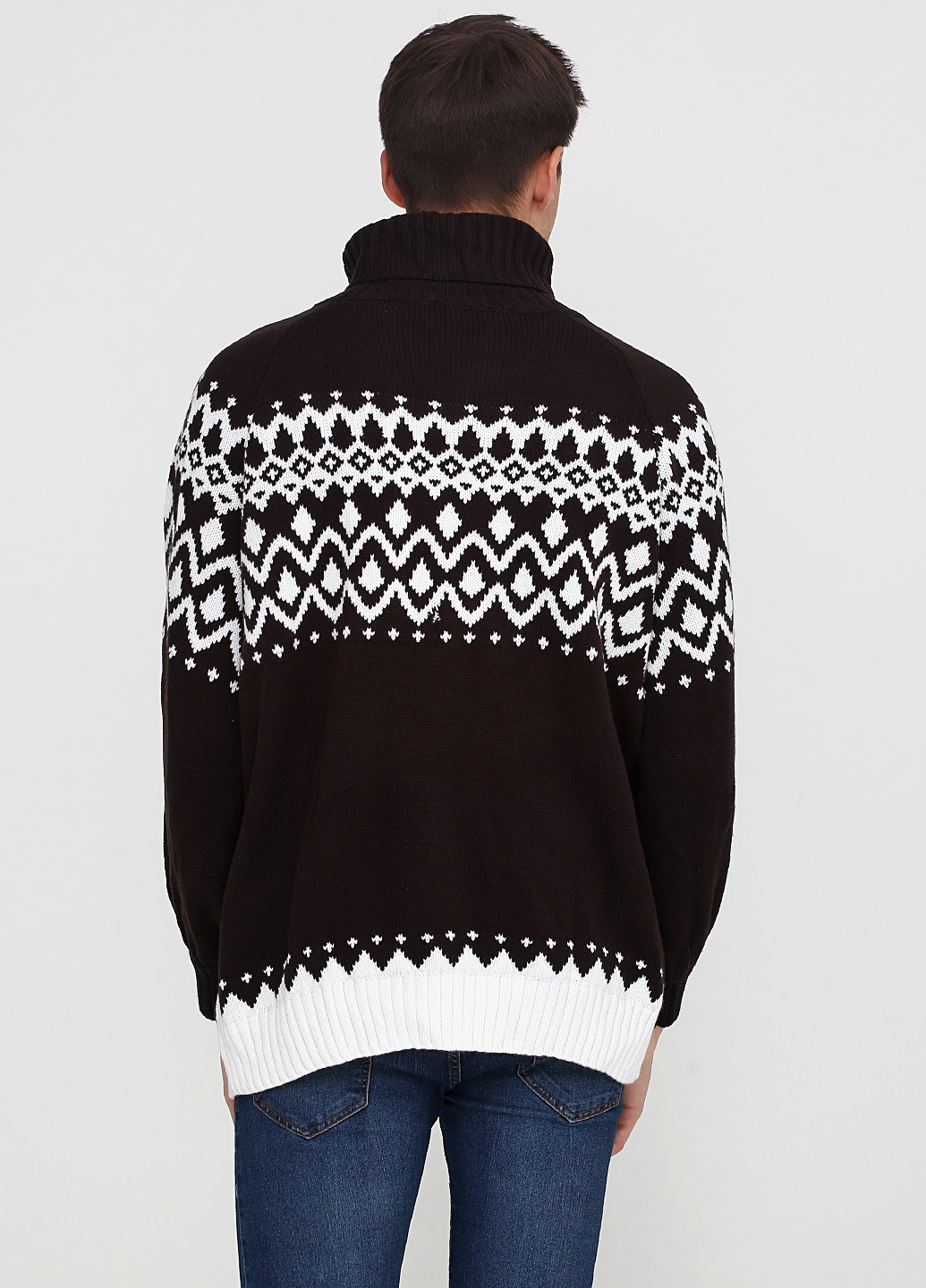 Черный зимний свитер хомут H&M
