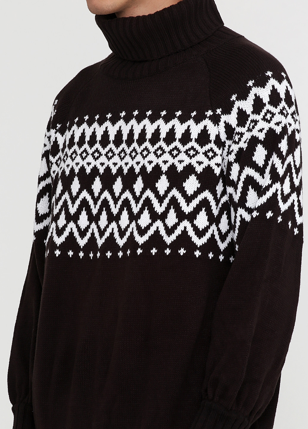 Черный зимний свитер хомут H&M