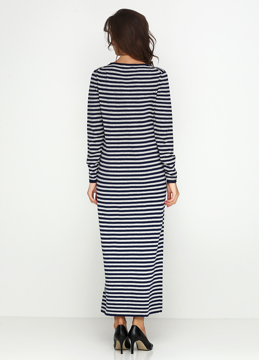 Комбинированное кэжуал платье Massimo Dutti в полоску