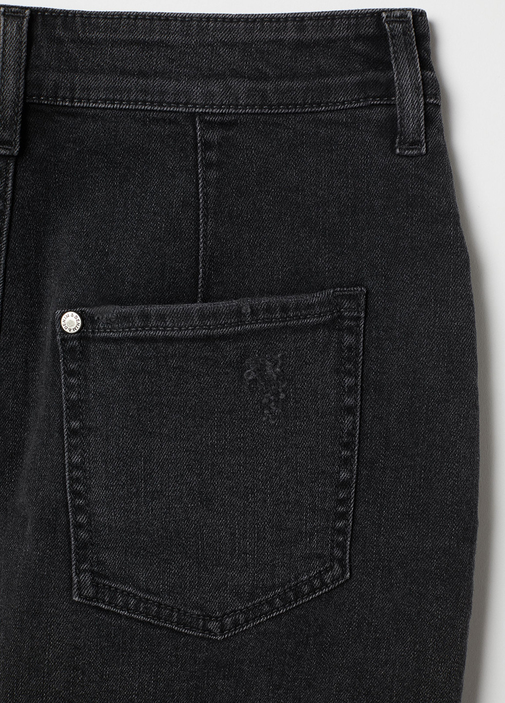 Темно-серая джинсовая однотонная юбка H&M карандаш