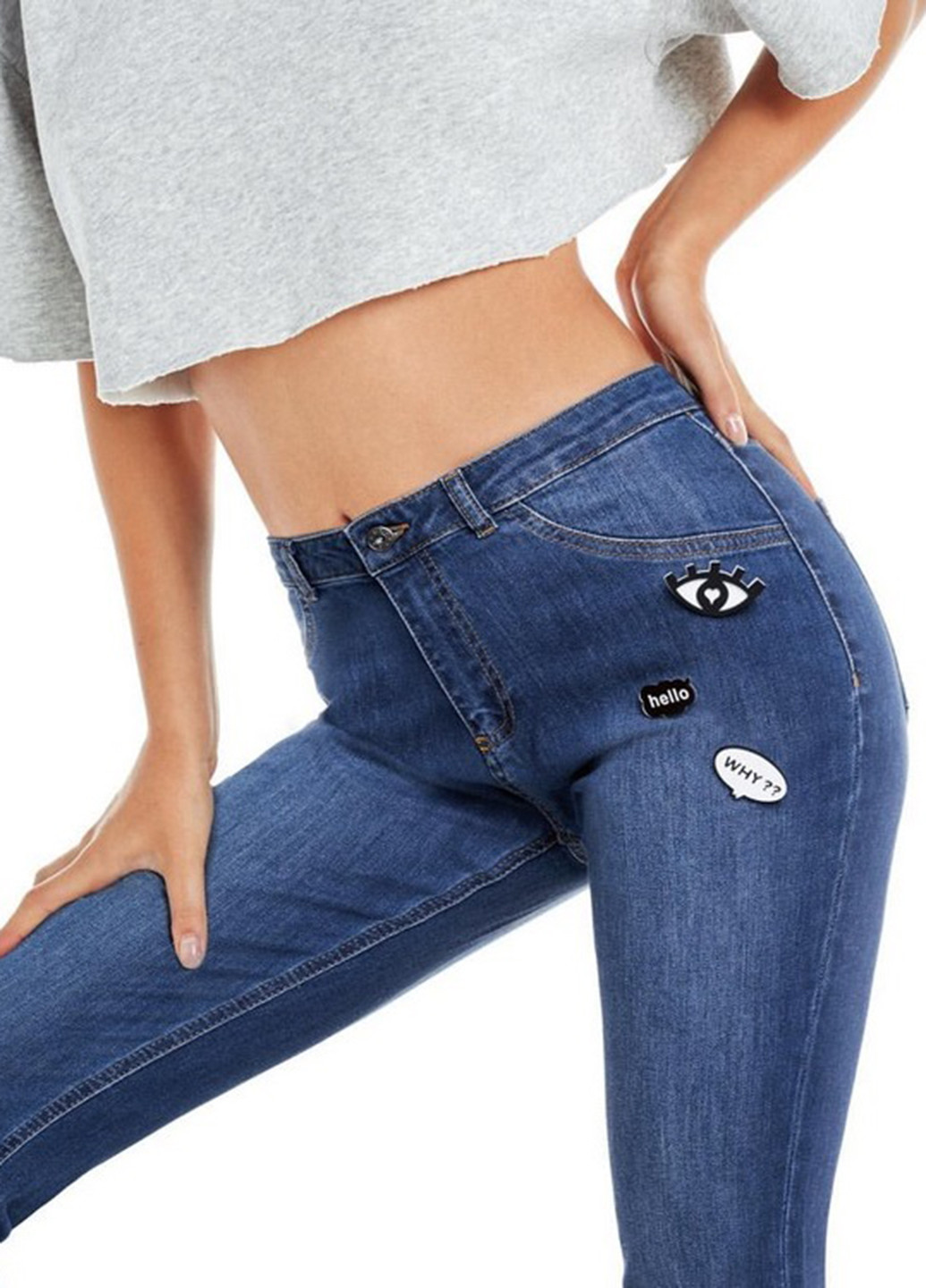 Темно-синие демисезонные скинни джинсы Fashion Forms