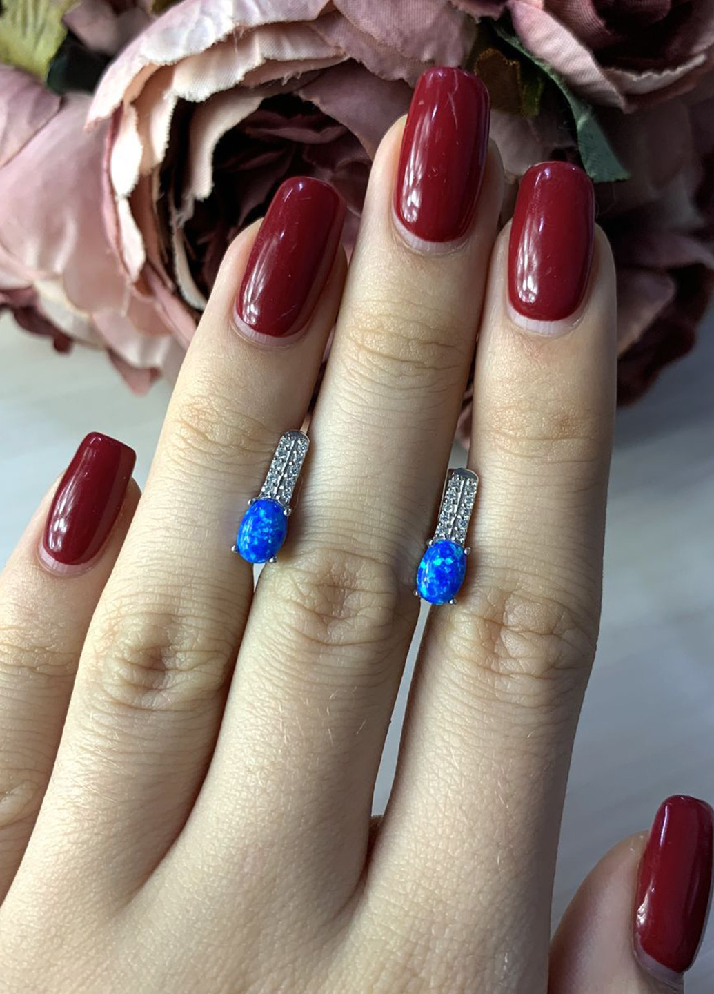 Сережки Silver Flame (164343068)