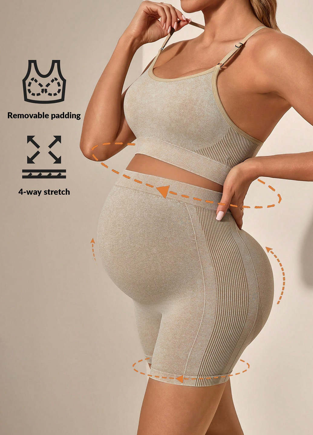 Костюм для беременных (топ, шорты) SHEIN (366747968)