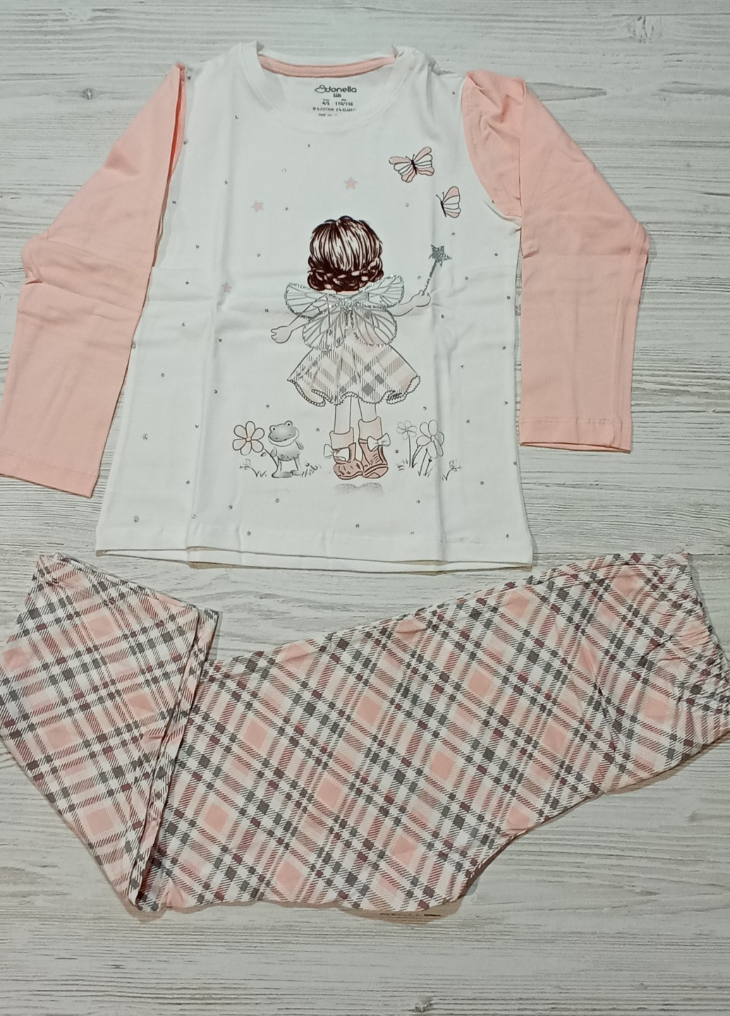 Персиковая всесезон пижама для девочки, Donella
