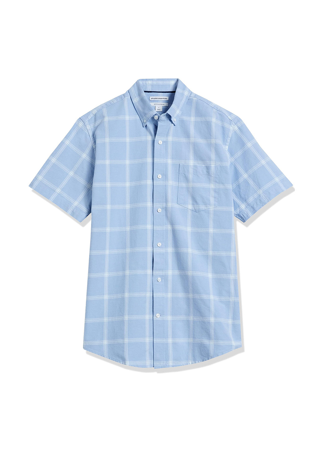 Светло-голубой кэжуал рубашка в клетку Amazon Essentials