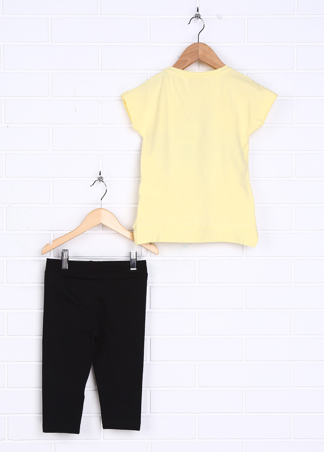 Светло-желтый летний комплект (футболка, леггинсы) PLT GIRLS kids wear