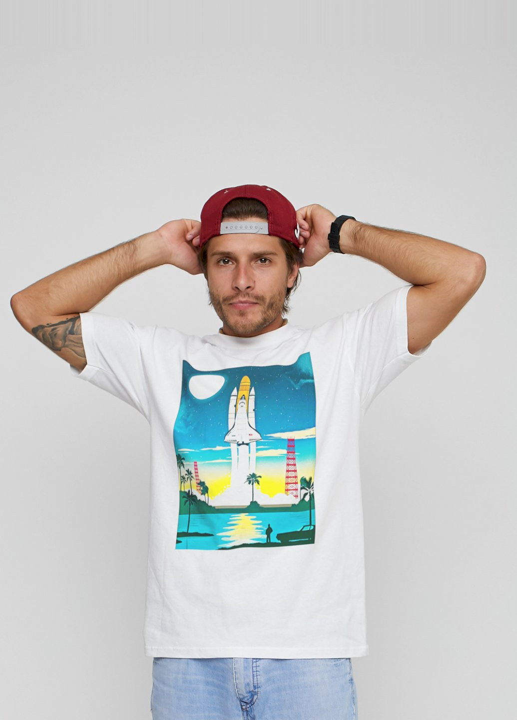 Біла футболка чоловіча YAPPI