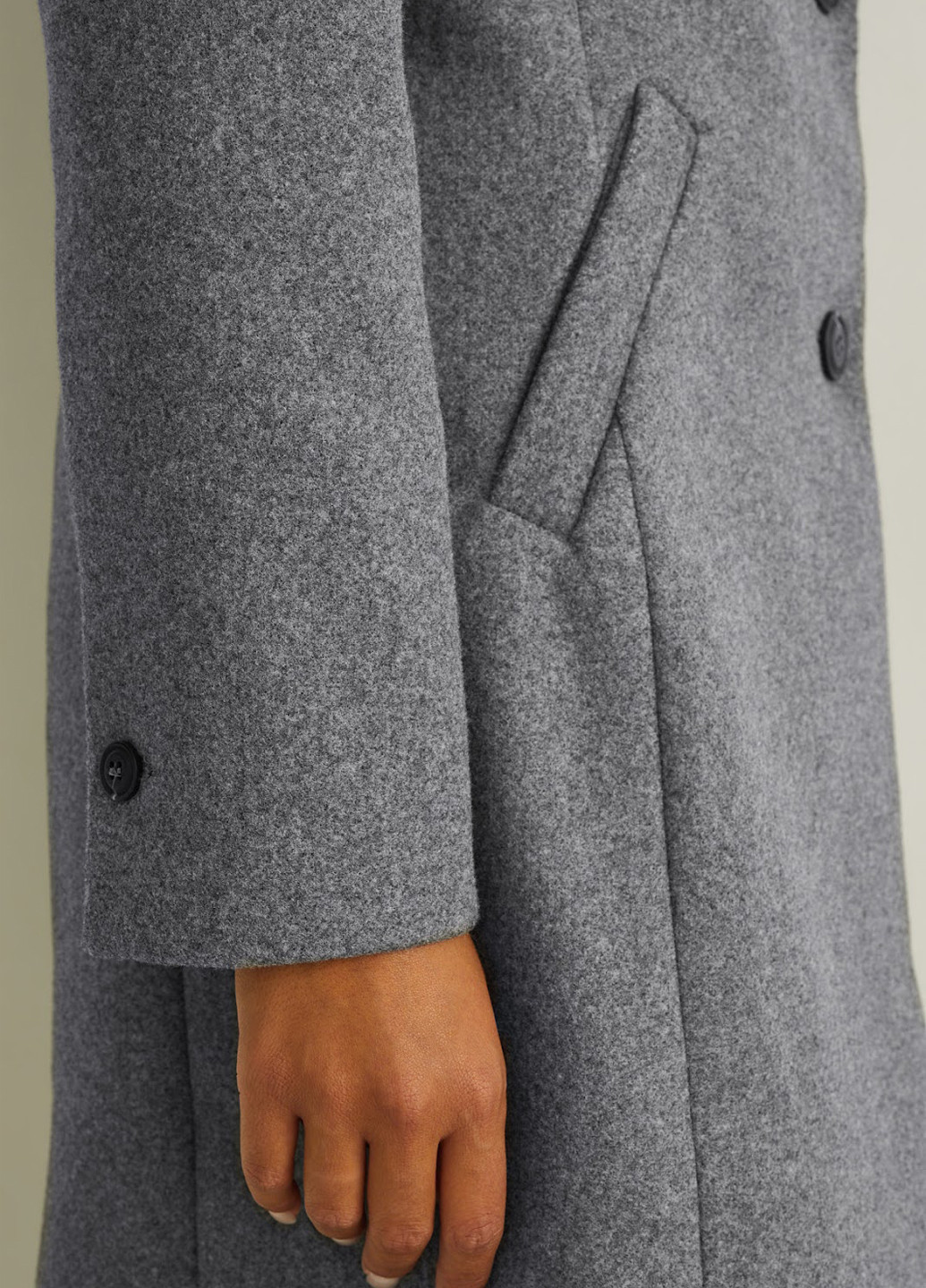 Серое демисезонное Пальто однобортное C&A