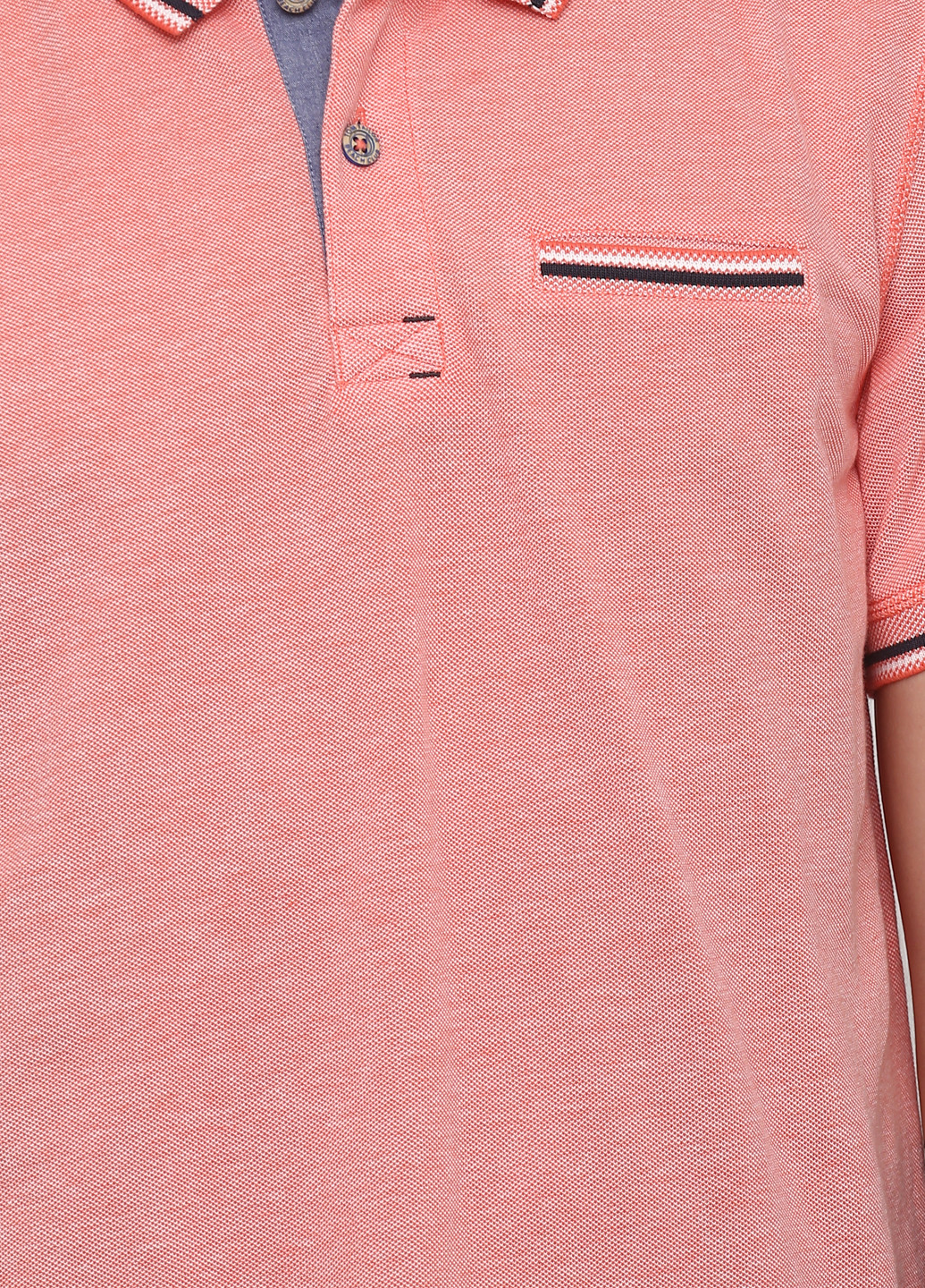 Коралловая футболка-поло для мужчин Tom Tailor