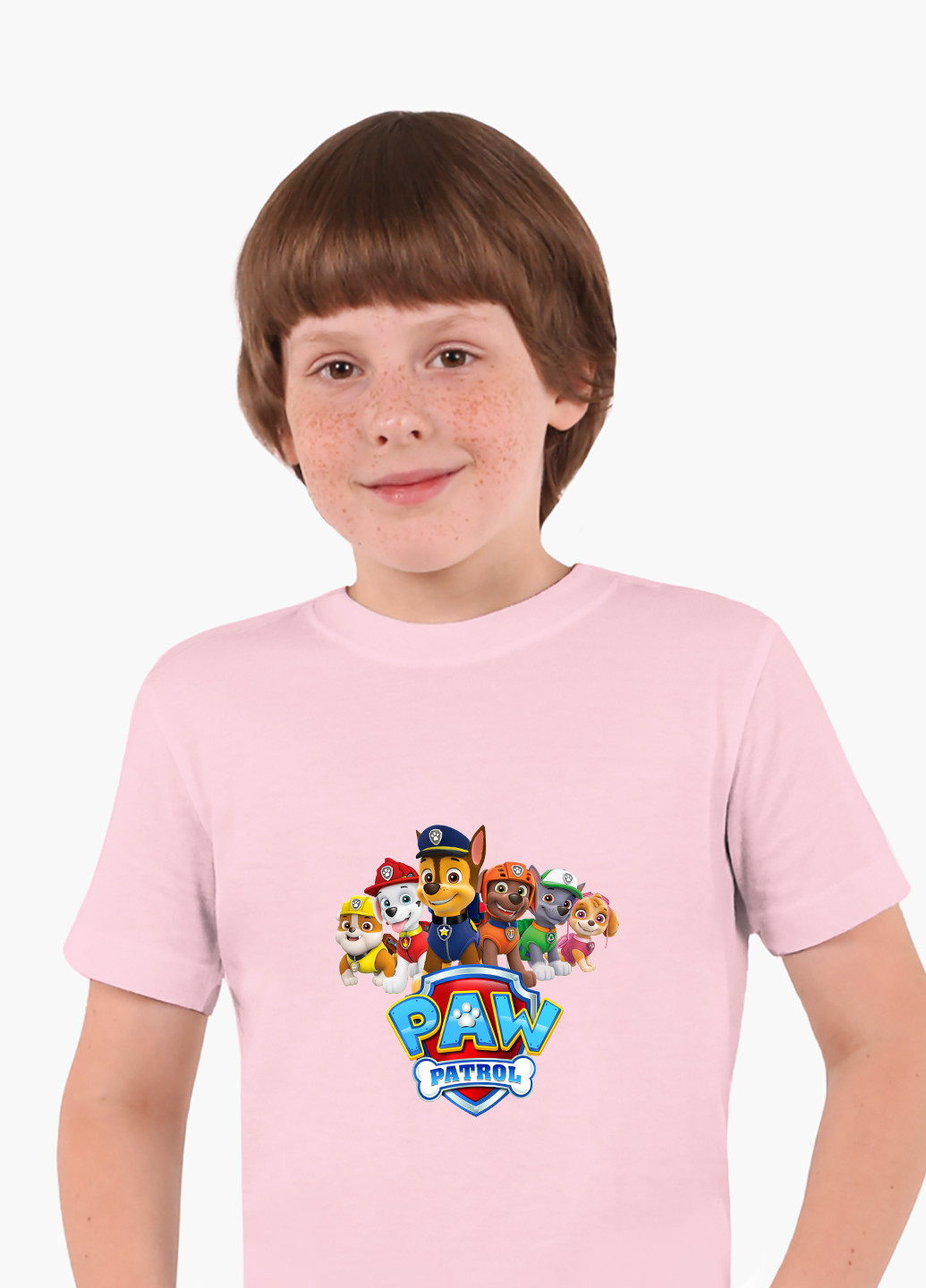 Рожева демісезонна футболка дитяча щенячий патруль (paw patrol) (9224-1607) MobiPrint
