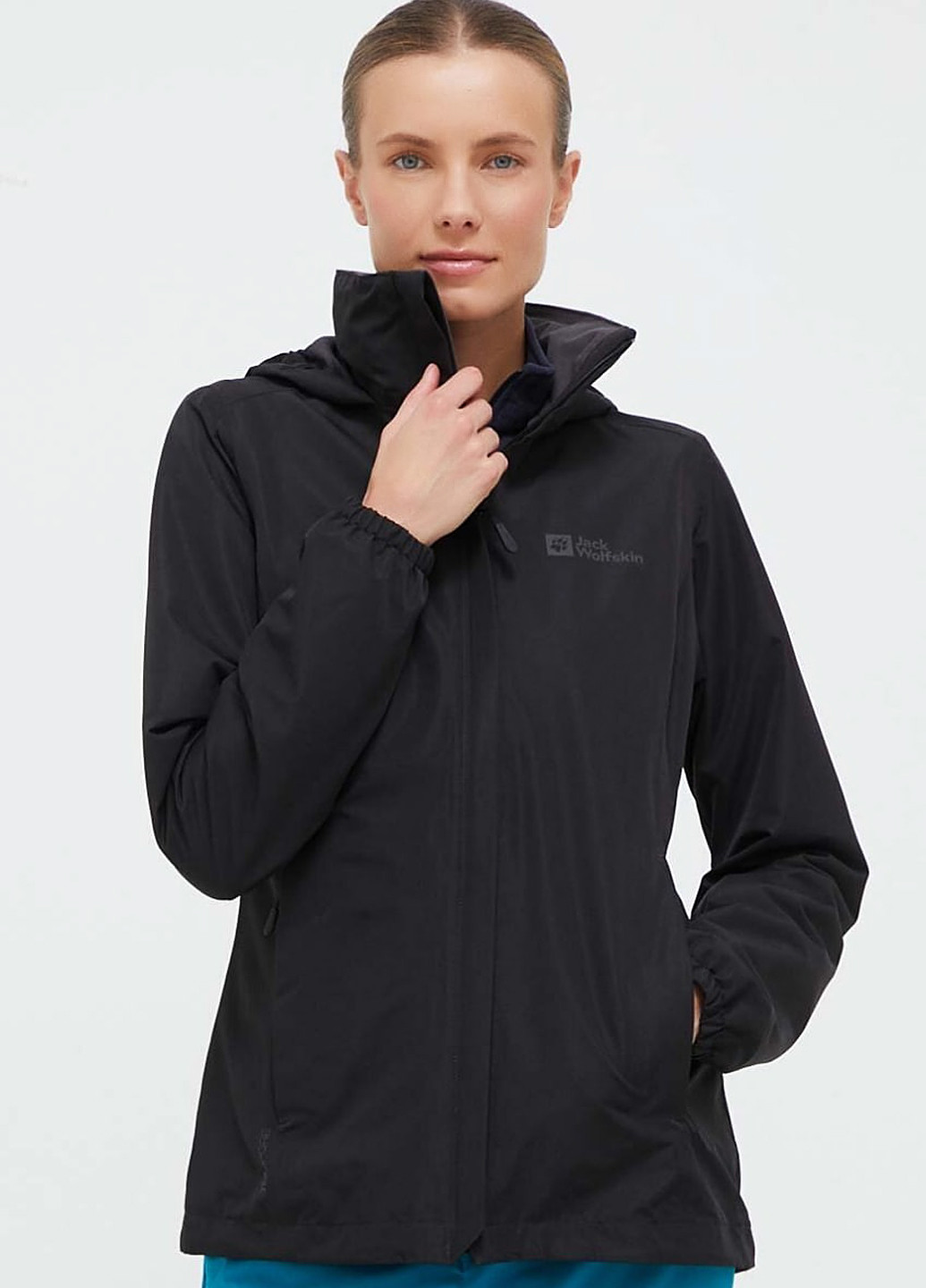 Чорна демісезонна куртка Jack Wolfskin