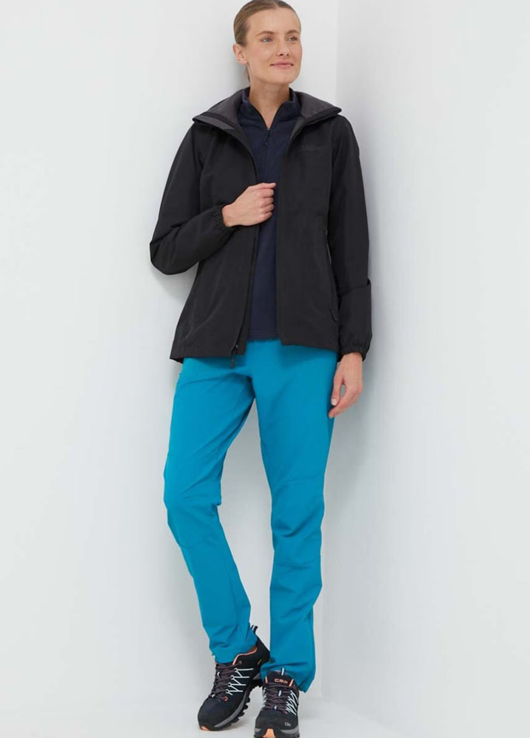 Чорна демісезонна куртка Jack Wolfskin