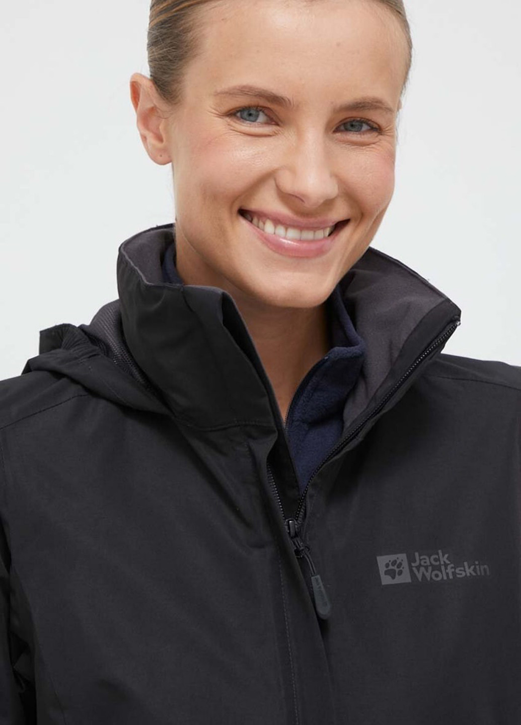 Чорна демісезонна куртка Jack Wolfskin
