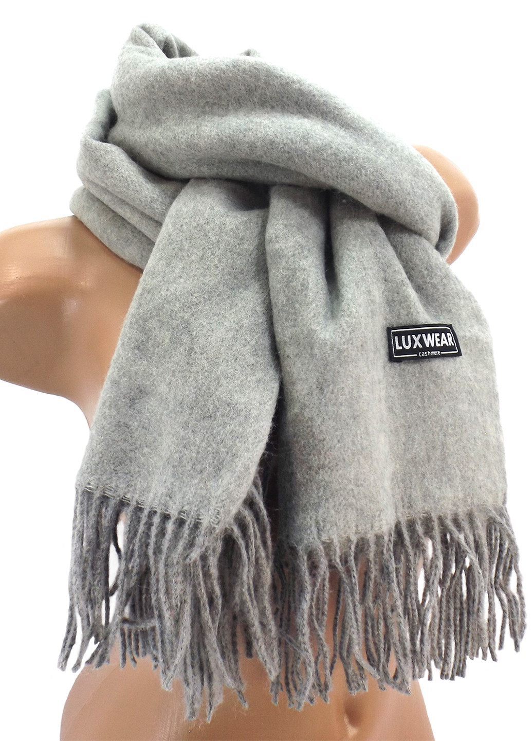 Жіночий кашеміровий шарф S128 Світло-сірий LuxWear s128004 (225001112)