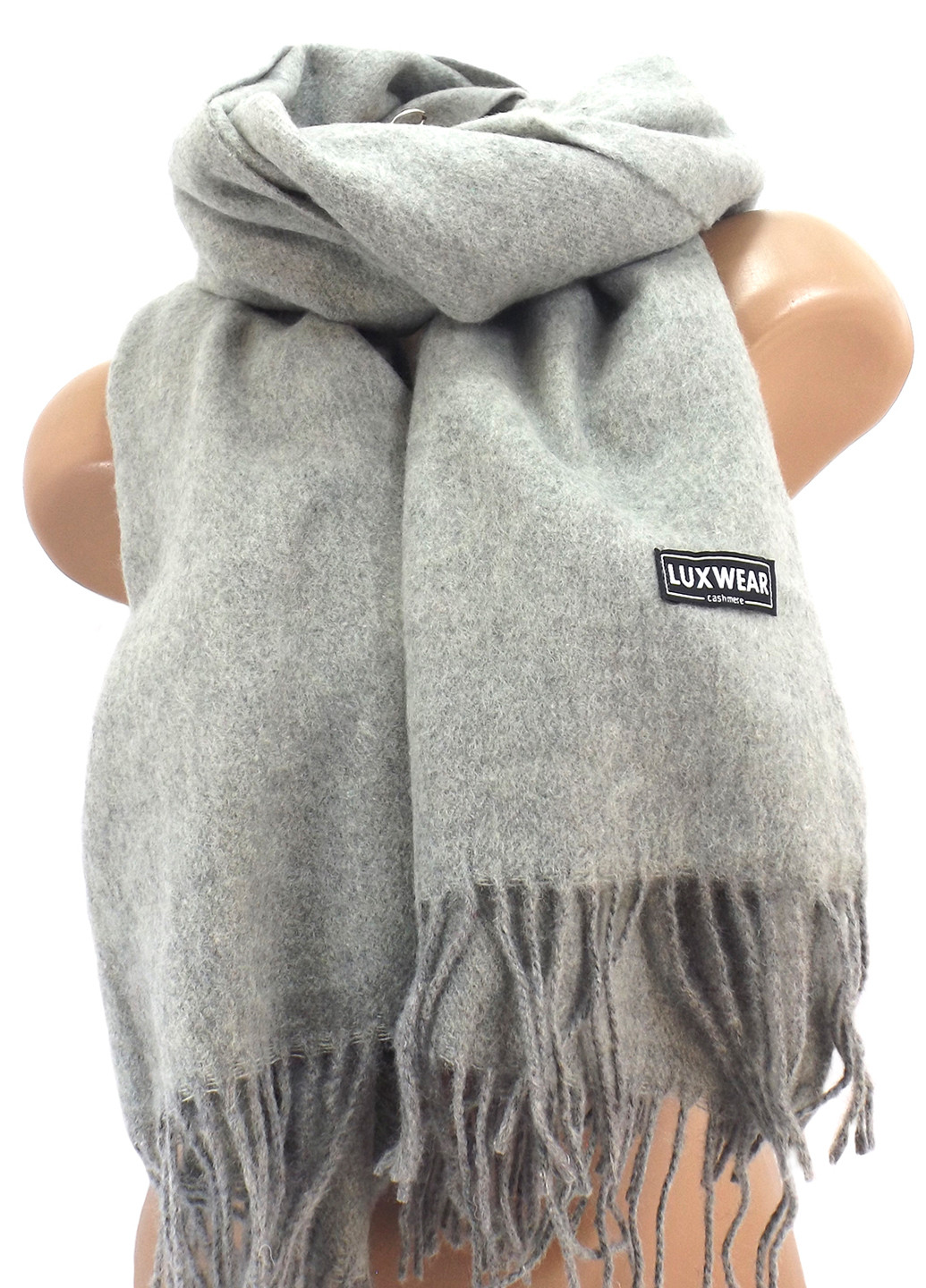 Жіночий кашеміровий шарф S128 Світло-сірий LuxWear s128004 (225001112)