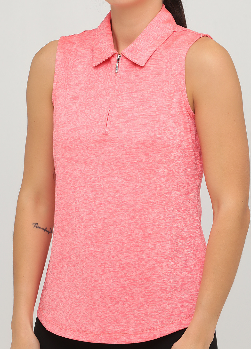 Коралловая женская футболка-поло Greg Norman меланжевая