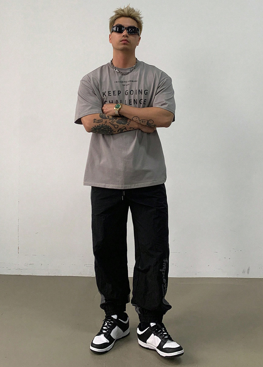 Черные спортивные демисезонные джоггеры брюки SHEIN