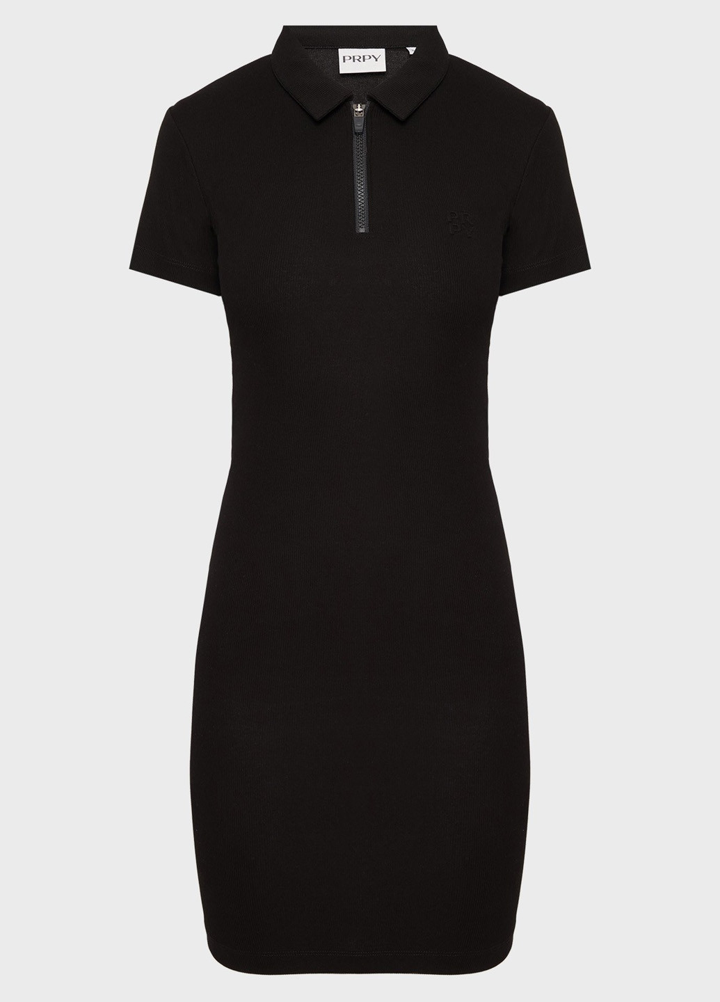 Черное кэжуал платье поло PRPY однотонное
