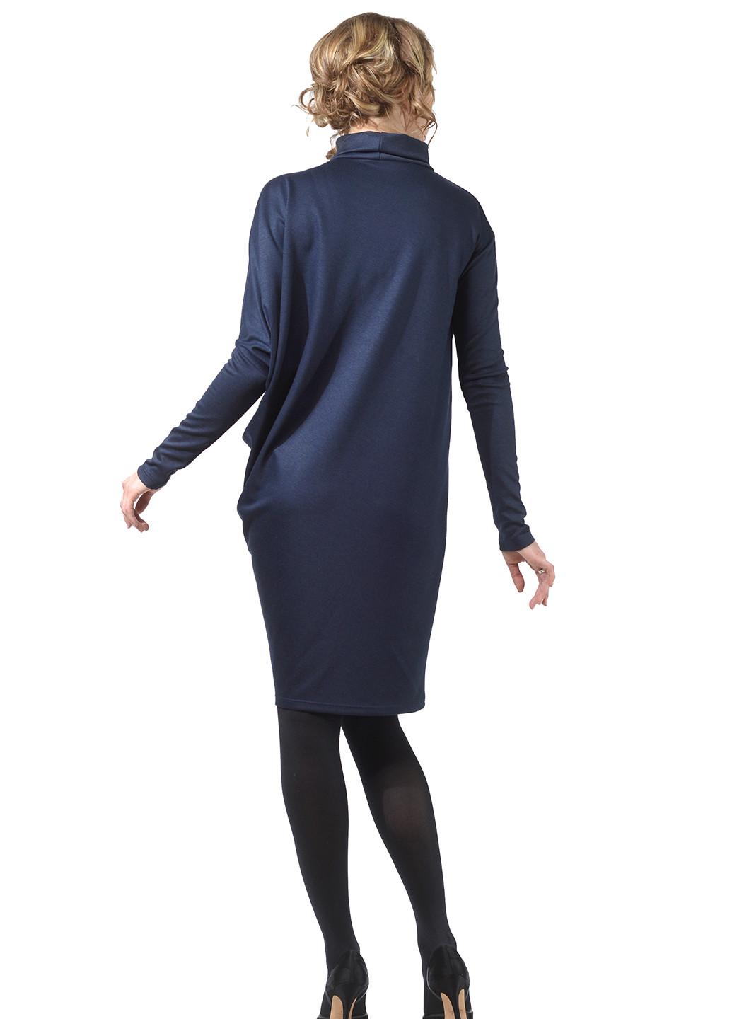 Темно-синее кэжуал платье платье-свитер Lada Lucci однотонное