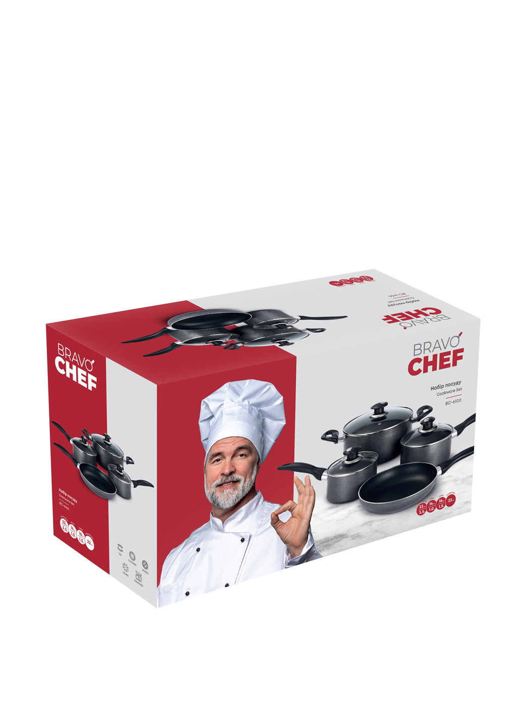 Набір посуду (7 пр.) Bravo Chef (259016781)