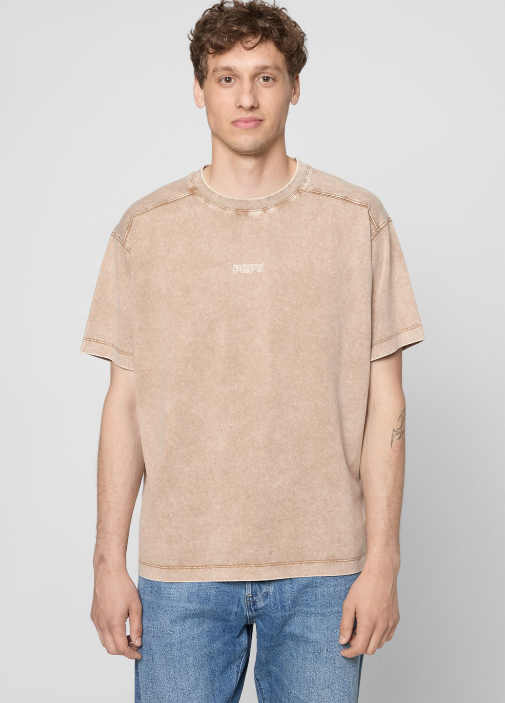 Бежева футболка PRPY