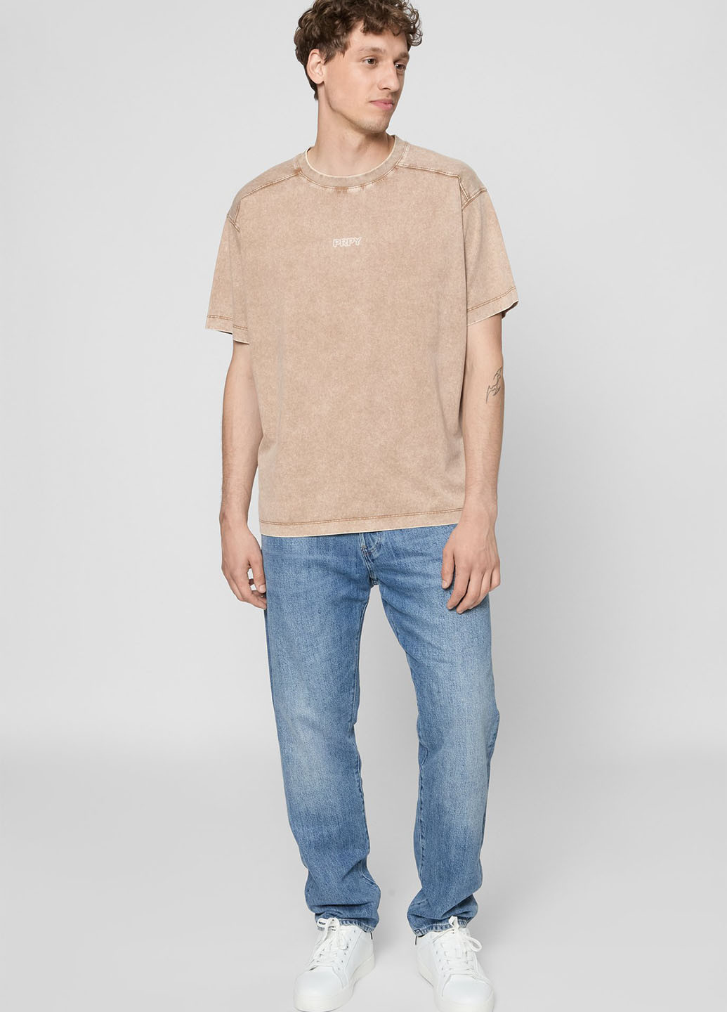 Бежева футболка PRPY