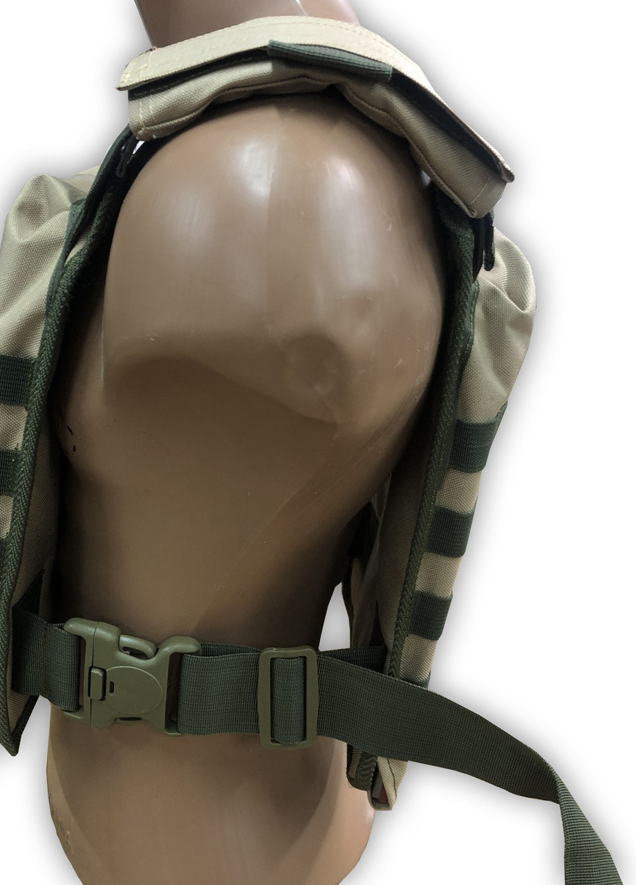 Плитоноска для військових зі стропами MOLLE UkrCossacks 1.0 пісок No Brand (253135500)