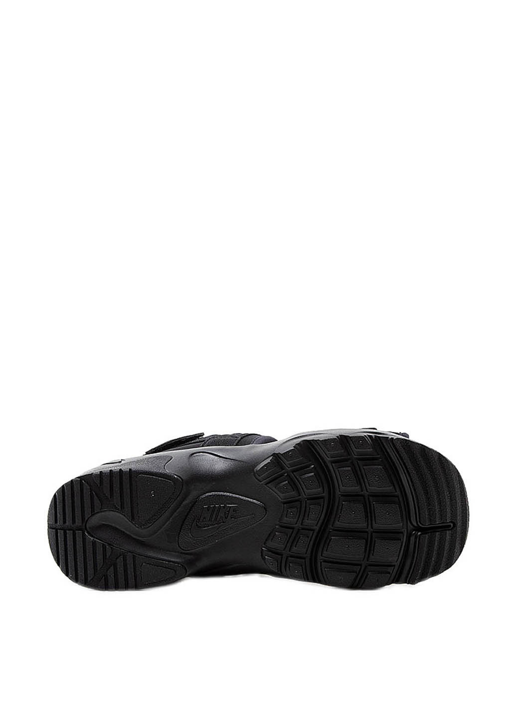 Черные босоножки Nike на липучке с логотипом, с тиснением