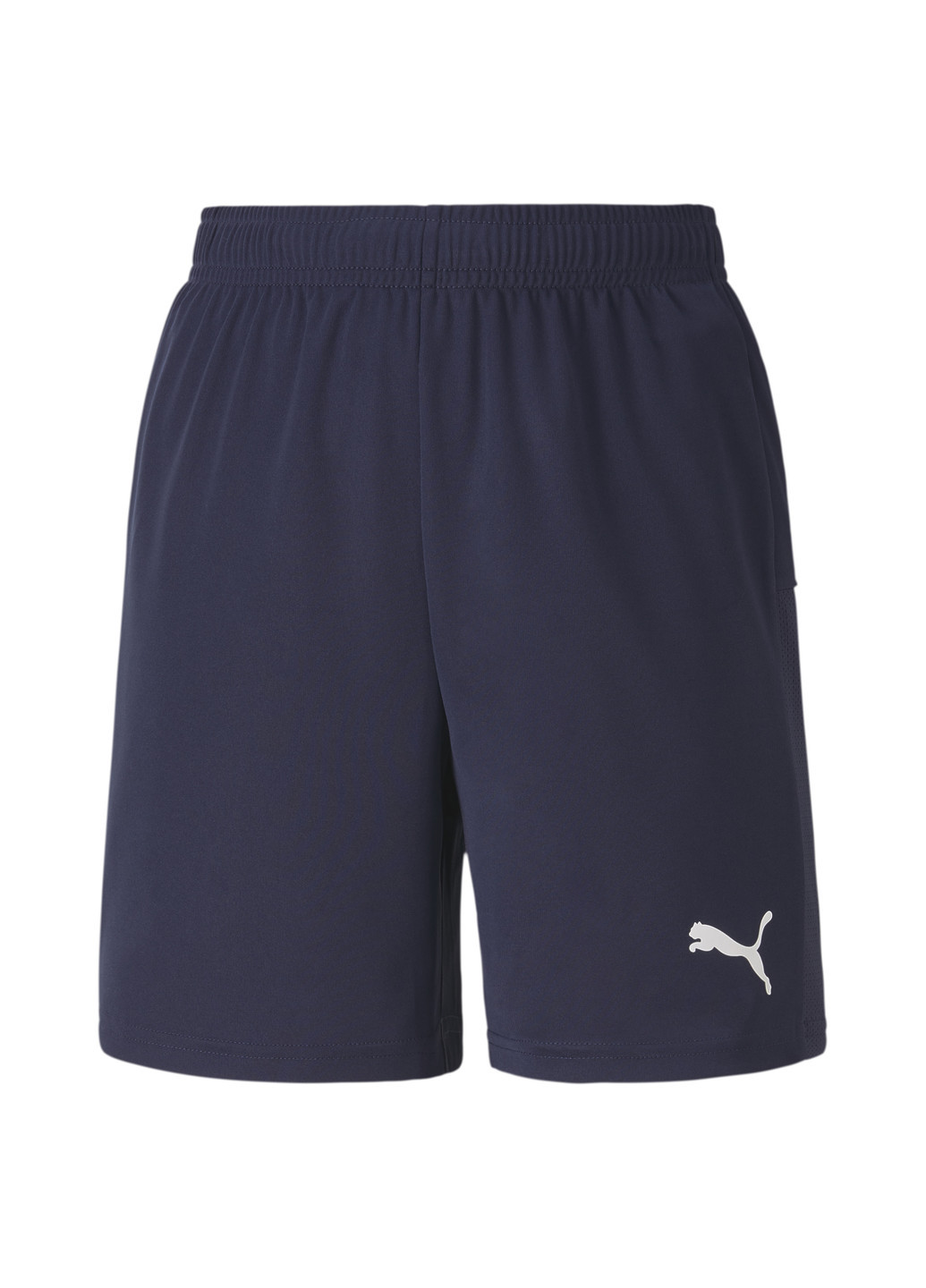 Детские шорты teamGOAL 23 knit Shorts Jr Puma однотонные синие спортивные полиэстер