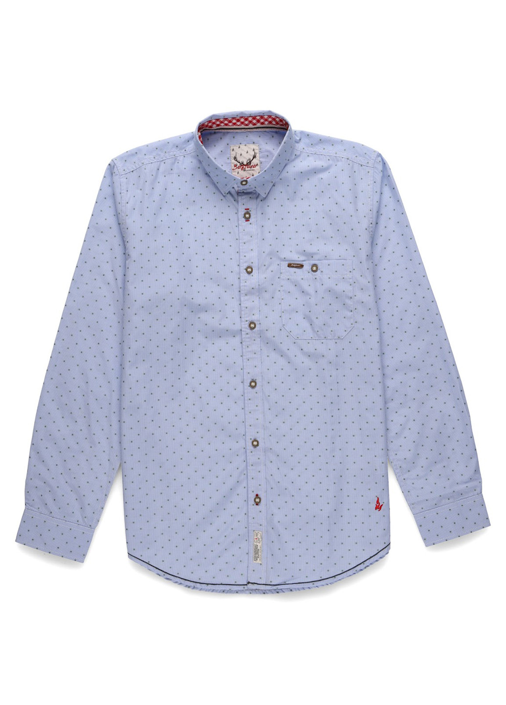 Голубой кэжуал рубашка в горошек Barbour