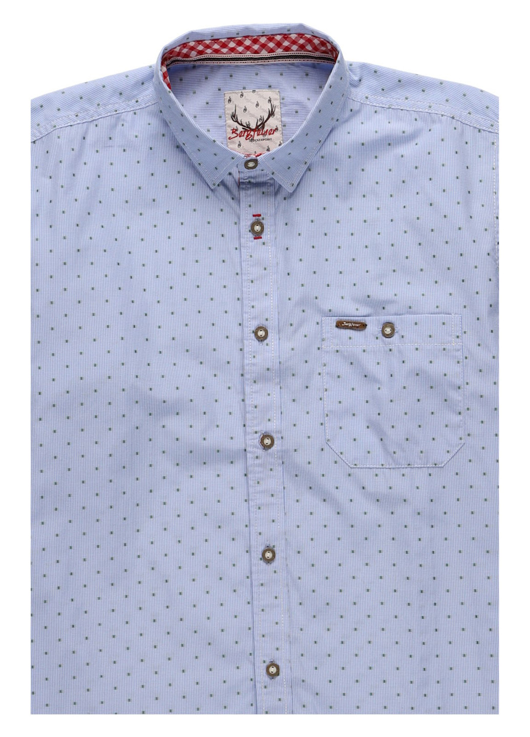 Голубой кэжуал рубашка в горошек Barbour