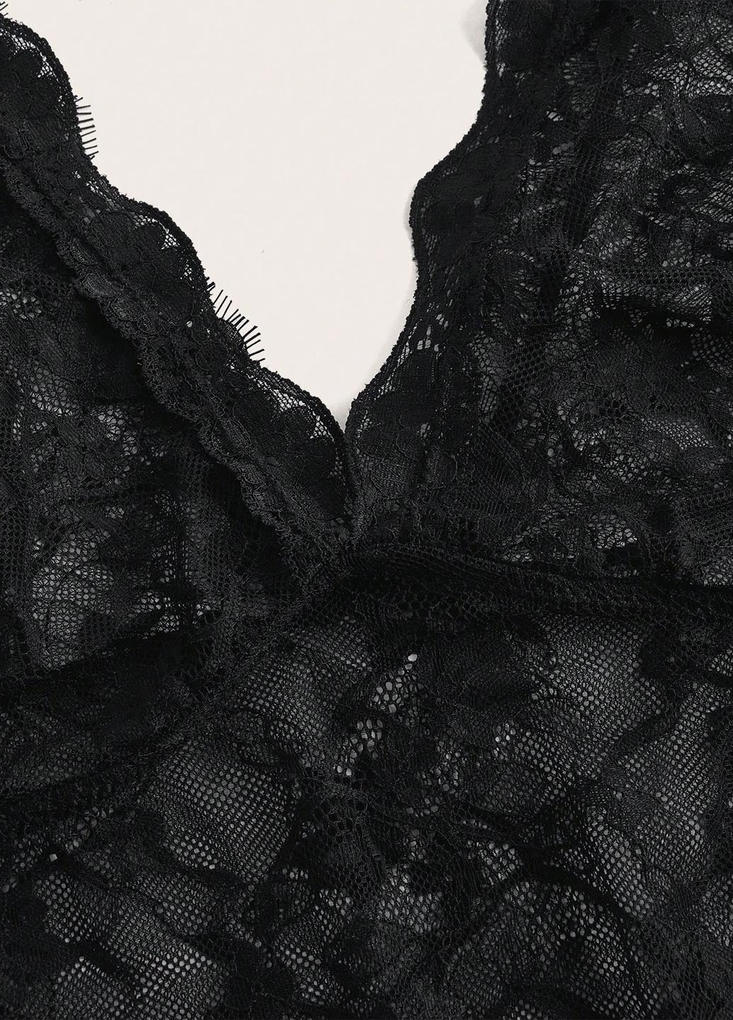 Чорний демісезонний комплект (комбінація, трусики) SHEIN