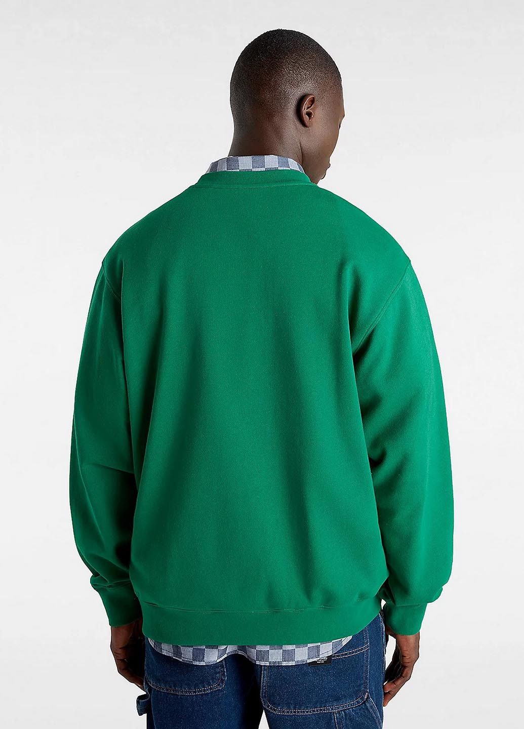 Зеленый свитшот Vans логотип без декора (330382937)