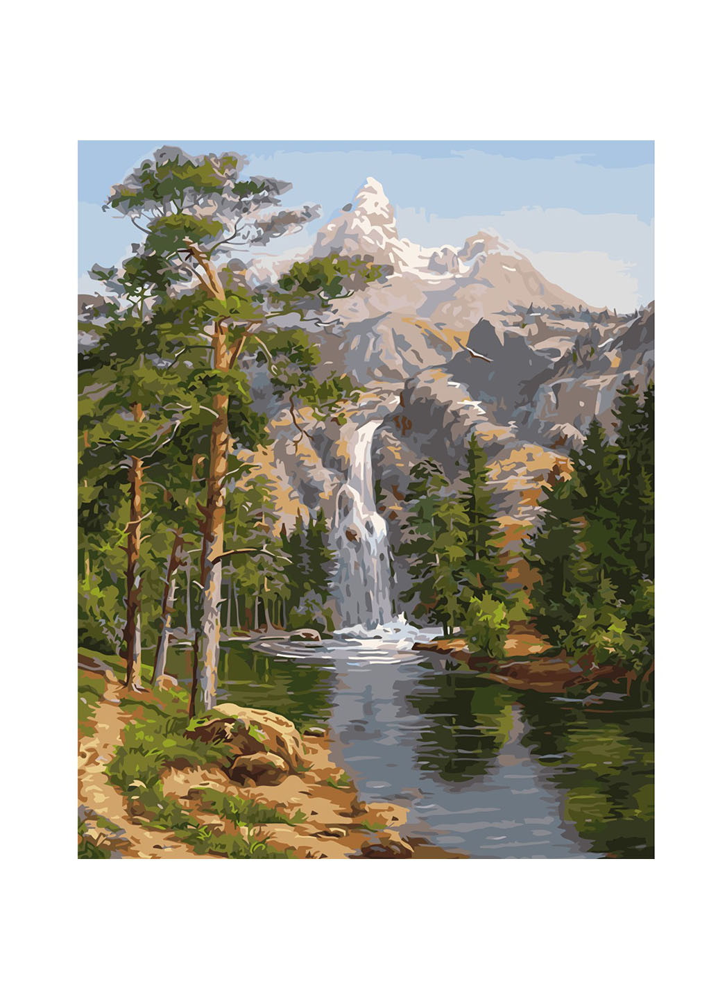 Картина по номерам "Горный водопад" 40х50 см Strateg (236832937)