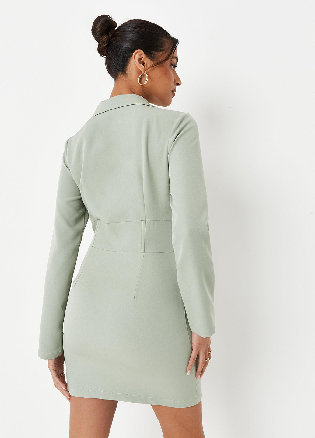 Оливкова кежуал сукня сукня-жакет Missguided однотонна