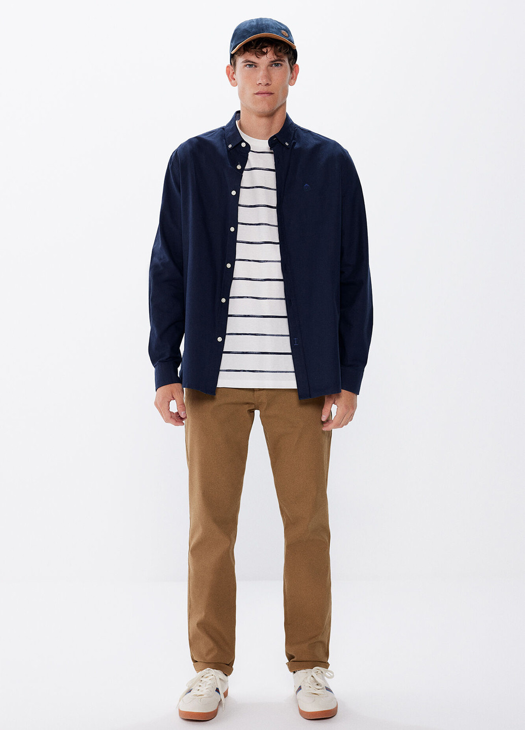 Коричневые кэжуал демисезонные чиносы брюки Springfield