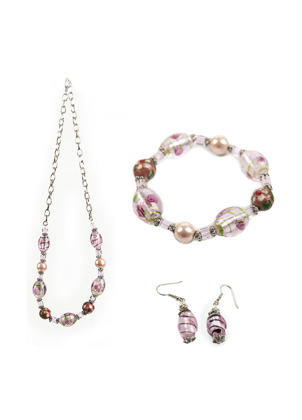 Комплект украшений (ожерелье, браслет, серьги) Penny комбинированные