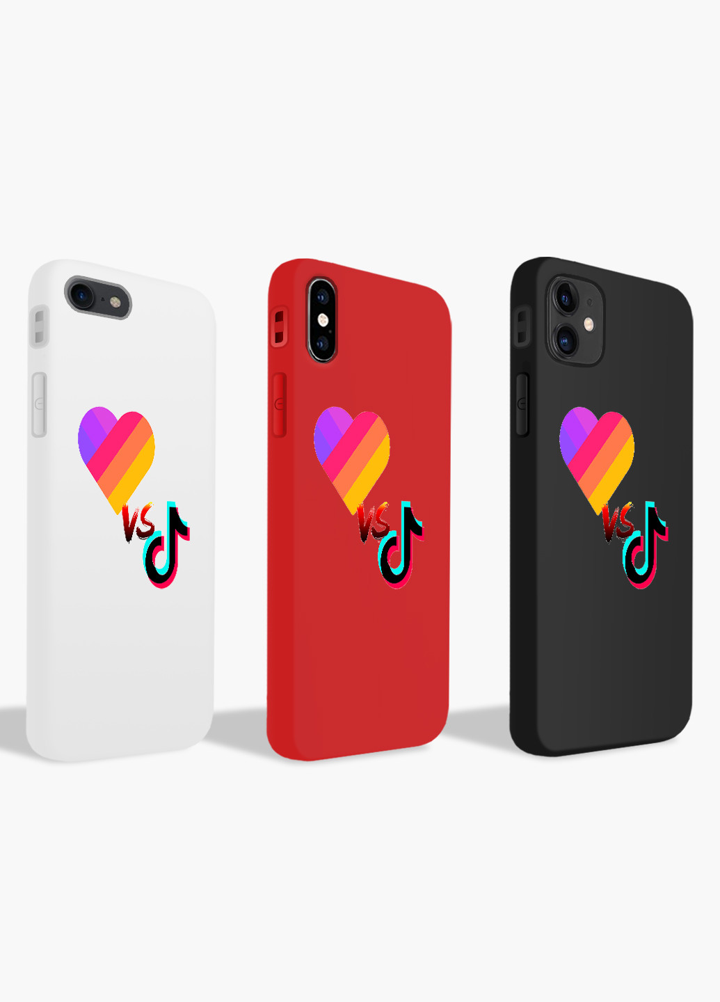 Чохол силіконовий Apple Iphone X ТікТок и Лайк (TikTok and Likee) Білий (6129-1387) MobiPrint (219487606)