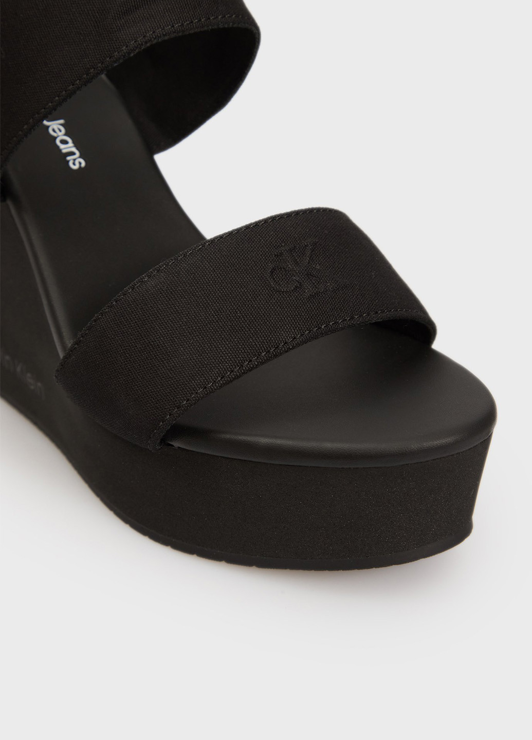Черные босоножки Calvin Klein Jeans на липучке с логотипом