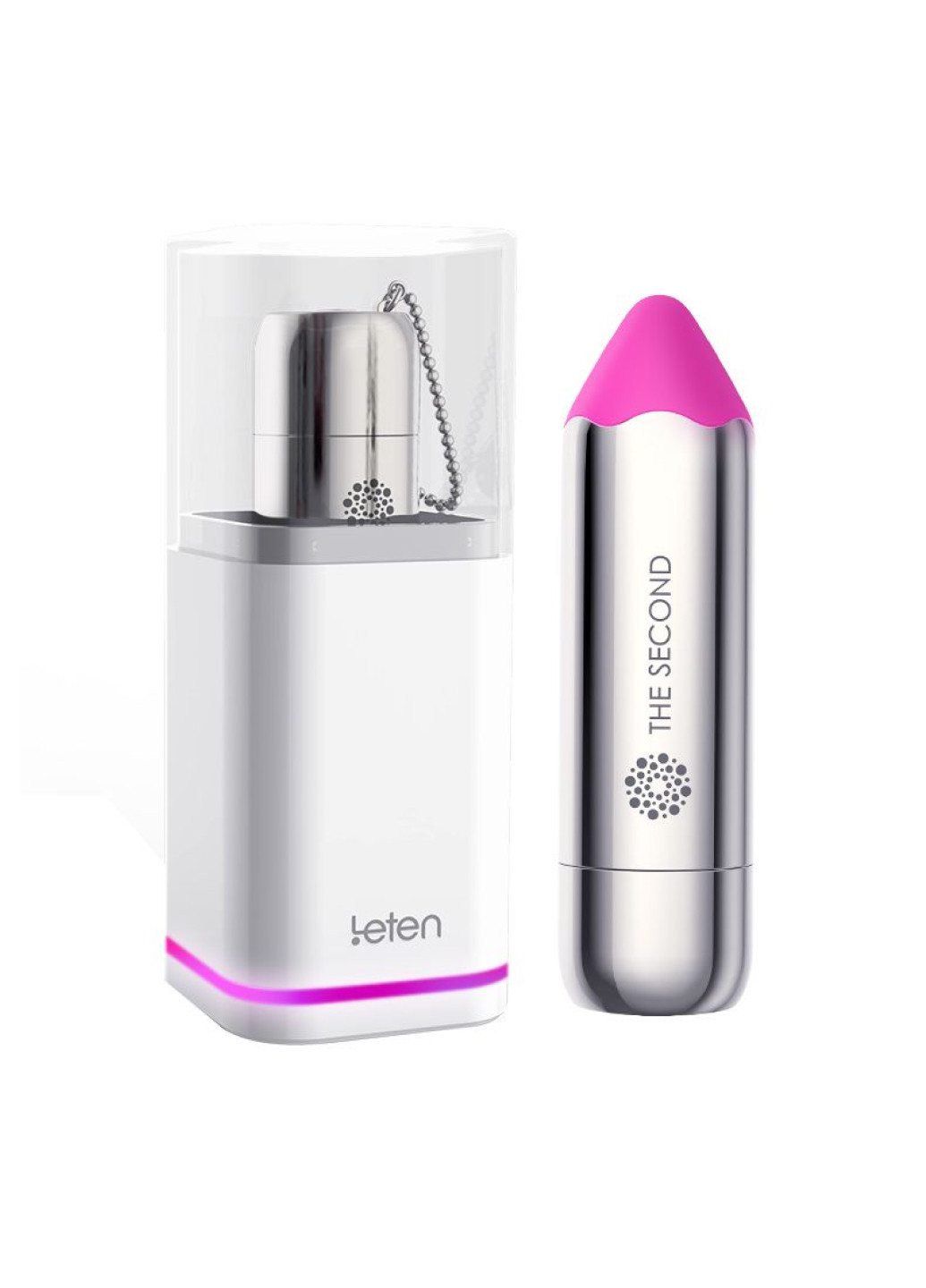 Вибропуля The Second pretty pink с индукционной зарядкой, водонепроницаемая, очень мощная Leten (251954396)