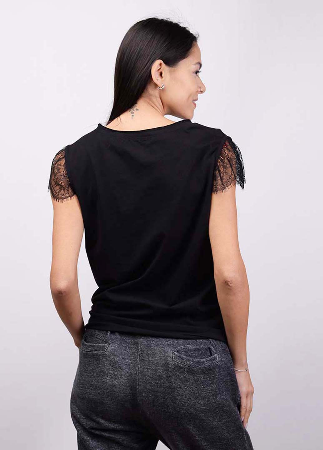 Черная всесезон футболка женская baty, черный Power Футболки