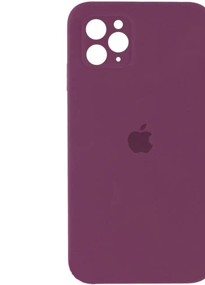 Силіконовий Чохол Накладка з Квадратними Бортиками Silicone Case для iPhone 11 Pro Max Marsala No Brand (254255696)