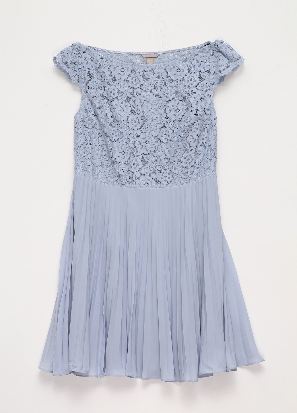 Блакитна вечірня сукня кльош H&M однотонна