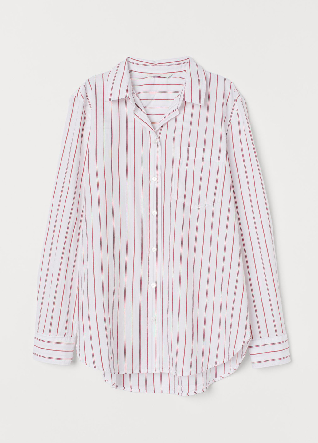 Сорочка H&M смужка біла ділова бавовна