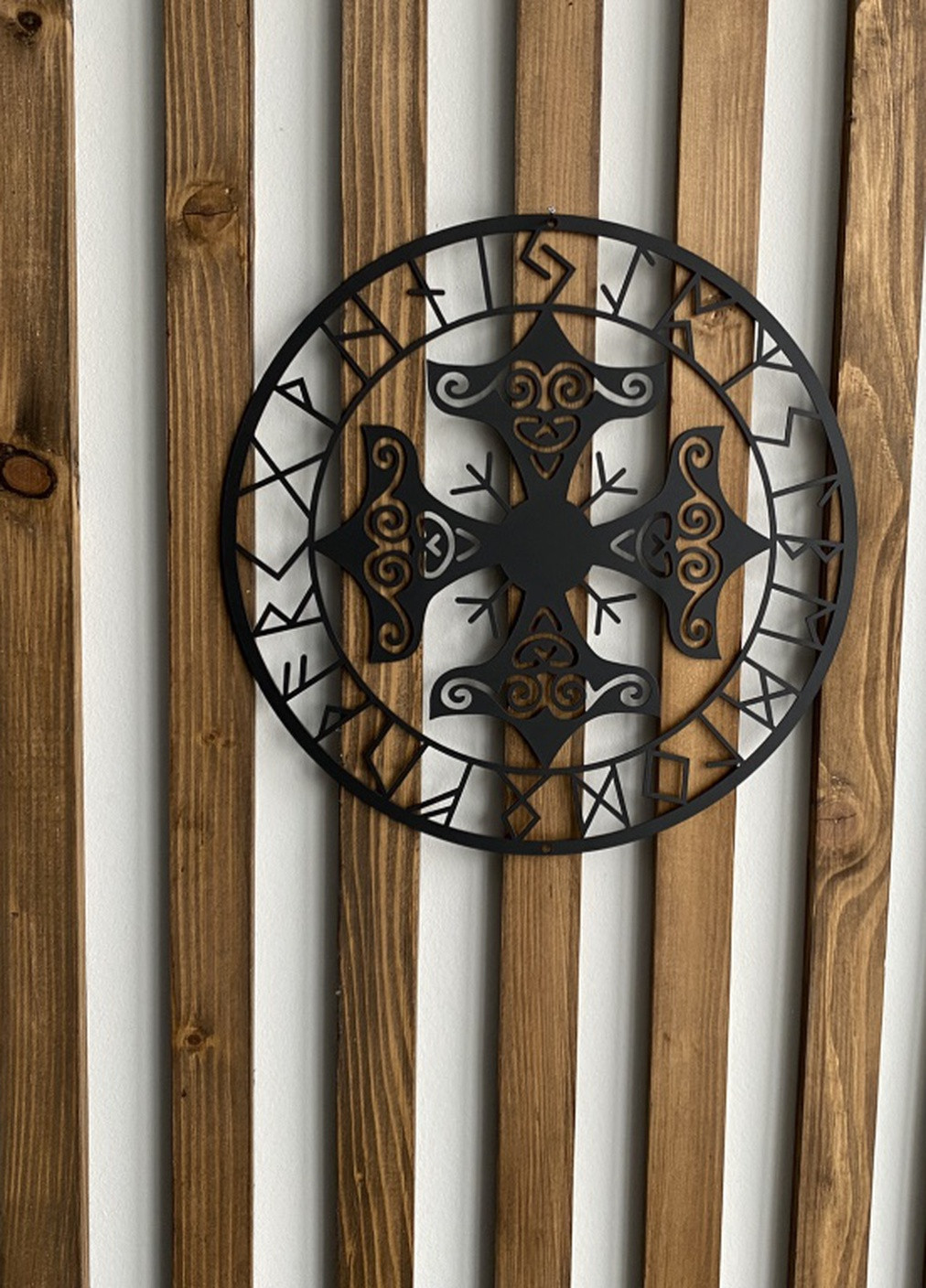 Настенный Декор Панно Картина Лофт Из Металла Молот Тора Руны Home (256522770)