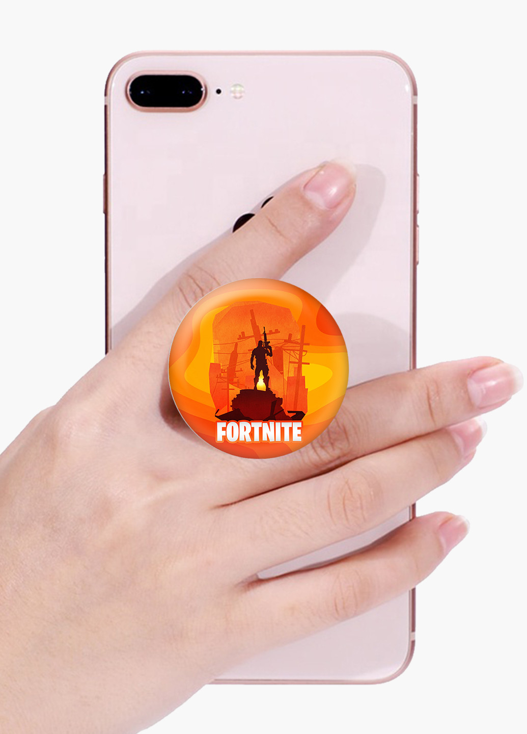 Попсокет (Popsockets) тримач для смартфону Фортнайт (Fortnite) (8754-1194) Чорний MobiPrint (216748368)