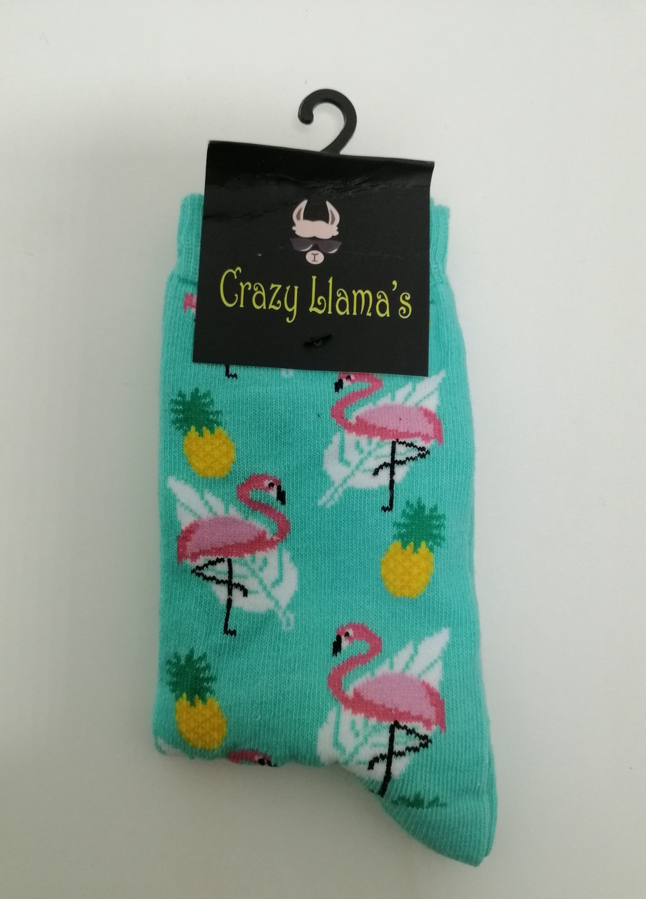 Носки Фламинго Crazy Llama`s высокие (211434663)