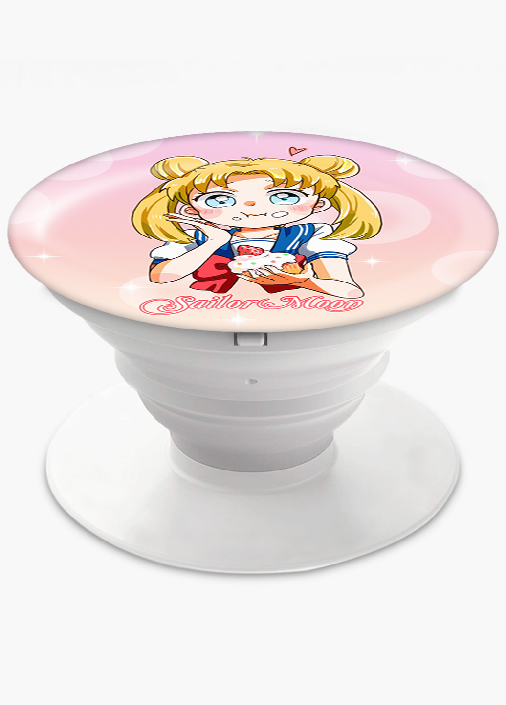 Попсокет (Popsockets) тримач для смартфону Сейлор Мун (Sailor Moon) (8754-2917) Чорний MobiPrint (229014755)